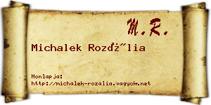 Michalek Rozália névjegykártya